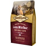 Carnilove cat adult sterilised - ovca & divji prašič 2 kg Cene