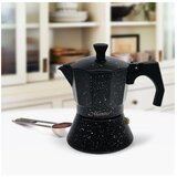 Maestro Talijanska Moka za Kavu Feel Maestro MR-1667-6 Crna Granit Aluminij 300 ml 6 Šalice | shoptok.hr