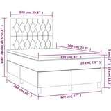 Box spring krevet s madracem tamnozeleni 120x200 cm baršunasti | shoptok.hr