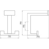 SIRO garderobna kuka 2324/PB12 (d x š x v: 70 x 92 x 80 mm, broj kuka: 3 kom.) | shoptok.hr
