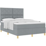 vidaXL vzmetnica z okvirjem svetlo siva 140x190 cm tkanina, (22082407) Cene