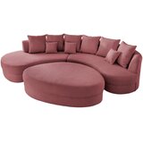 Livetastic SEDEŽNA GARNITURA, rebrasti žamet barve korale | Shoptok.si