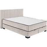 MID.YOU POSTELJA Z VZMETNICO 160 cm x 200 cm , tekstil, leseni material bež | Shoptok.si