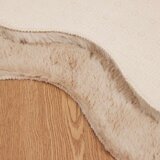  Faux Rabbit Fur Rug Olite Sivo-smeđa 50 x 80 cm Poliester | shoptok.hr