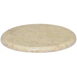 Stolna ploča krem Ø 40 x 2,5 cm mramorna | shoptok.hr