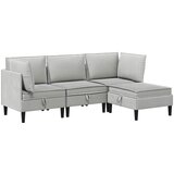  Komplet pohištva za dnevno sobo 4 pcs Svetlo siva Blago, (5000283151) Cene