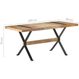  Blagovaonski stol 160 x 80 x 76 cm od grubog drva manga | shoptok.hr