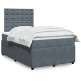  box spring s madracem tamnosivi 120 x 190 cm baršun | shoptok.hr
