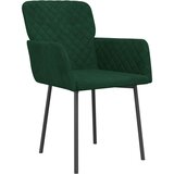  Jedilna stola 2 kosa temno zelen žamet, (20699571) | Shoptok.si