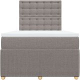 vidaXL Box spring postelja z vzmetnico taupe 120x190 cm blago, (21304394) | Shoptok.si