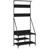  The Living Store Regal za oblačila s prostorom za čevlje črn 80x40x184 cm - Regal Za Oblačila, (21448569) | Shoptok.si
