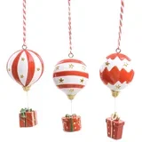 Novogodišnji ukras balon i poklon h11cm