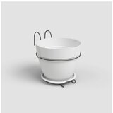  PE ZUNANJI LONEC CAPRI CAMPANA BALKONSKI SET BEL 20CM | Shoptok.si