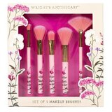 Wright's apothecary Set četkica za šminkanje Secret Garden, 5 komada, Roze Cene