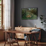  Slika - Henri Rousseau – Le Lion ayant faim se jette sur l\'Antilope 120x80 U crnom drvenom okviru | shoptok.hr