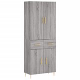  Visoka komoda siva sonome 69,5x34x180 cm od konstruiranog drva | shoptok.hr