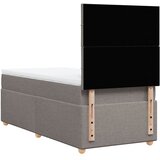  Krevet s oprugama i madracem smeđesivi 90x190 cm od tkanine | shoptok.hr