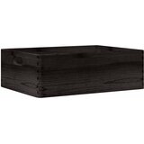  Drvena kutija s ručkama crna 40x30x13 cm puno drvo bor | shoptok.hr