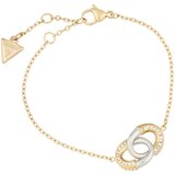 Guess Zapestnica 'DOUBLE LINK PAVE' zlata / srebrna / transparentna | Shoptok.si