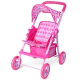  roza voziček za lutke s senčnikom 54-103000 | Shoptok.si