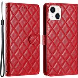 INORCO Za iPhone 14 telefonski ovitek, odporen proti prahu, denarnica, stojalo, šivanje črt, tekstura romba, PU usnjena torbica za telefon, (22036987) Cene
