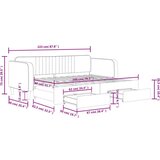  Dnevni krevet na razvlačenje i ladice tamnosivi 80x200 cm | shoptok.hr