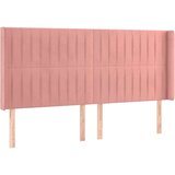  Posteljno vzglavje roza 183x16x118/128 cm žamet, (20954567) | Shoptok.si