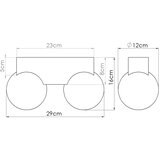 Sollux SL.1683 - plafonsko svetlo bulbo 2xG9/8W/230V bukva/bela | Eponuda.com