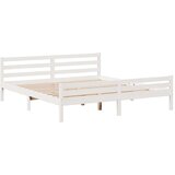 vidaXL Knjižna postelja brez vzmetnice bela 180x200 cm trdna borovina | Shoptok.si