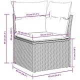 vidaXL 9-dijelni set vrtnih sofa od poliratana s jastucima svjetlosivi | shoptok.hr