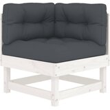  Kutna sofa od masivne borovine s jastucima bijela | Eponuda.com