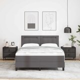  Krevet s opruga kutije Siva 140 x 200 cm Umjetna koža | shoptok.hr