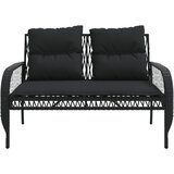  4-dijelni set vrtnih sofa od poliratana s jastucima crni | shoptok.hr