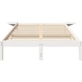 vidaXL Posteljni okvir z nočnimi omaricami Bela 120 x 190 cm Bela | Shoptok.si