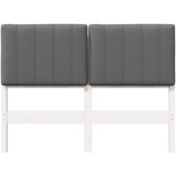  Tapecirani uzglavlje s uzglavljem Bijela i svijetlo siva 120 cm | shoptok.hr