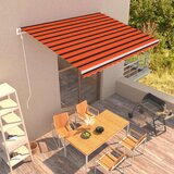 vidaXL Samodejno zložljiva tenda 400x300 cm oranžna in rjava Cene