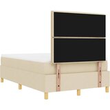  Krevet s opruga kutije s uzglavljem Krema 200 x 120 cm tkanina Slike
