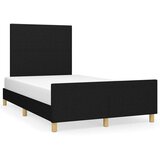  Za krevet s uzglavljem crni 120 x 200 cm od tkanine | shoptok.hr