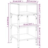  Noćni ormarići 2 kom boja hrasta 35x34,5x70cm konstruirano drvo | shoptok.hr