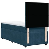 Box spring krevet s madracem plavi 100x200 cm baršunasti | shoptok.hr