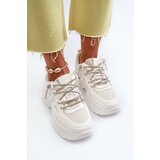 Boto Women's sneakers on a chunky sole with decorative lacing White Relissa | shoptok.hr