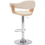  Barski stolčki 2 kosa krem ukrivljen les in umetno usnje, (20624715) | Shoptok.si