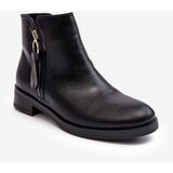 EVENTO Women's Leather Flat Boots Black Vasica | Shoptok.si