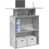  Recepcijski stol beton sivi 100x40x104 cm konstruirano drvo | shoptok.hr