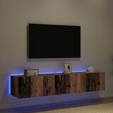 TV zidni ormar s LED svjetlima 2 pcs Staro drvo 80 x 35 x 31 cm | shoptok.hr