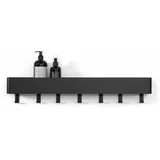 Spinder Design Crna željezna zidna kupaonska polica Multi –
