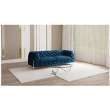 Ropez Temno modra žametna sedežna garnitura 225 cm Chelsea Bis – | Shoptok.si