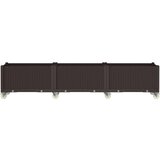  Cvetlično korito s kolesi rjavo 240x50x54 cm PP, (21144358) | Shoptok.si