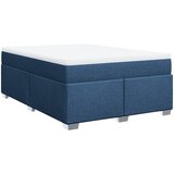 Maison Chic Box spring postelja - Vzmetna postelja z vzmetnico modra 140x200 cm blago SL11648, (21884142) | Shoptok.si