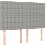 Maison Chic Posteljno vzglavje - Vzglavna omarica 4 kosa svetlo siv 72x5x78/88 cm blago, (22077480) Cene